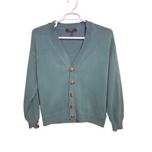 Y2k Forever 21 Mens sz Medium Ribbed Cable‎ Knit Button Preppy Teacher Cardigan